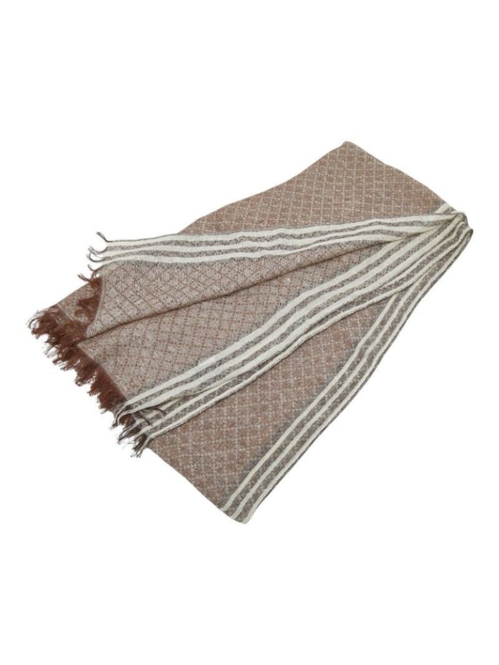 Gucci Shawl Brown Linen Cotton 1- Scarf - Picture 2 of 6